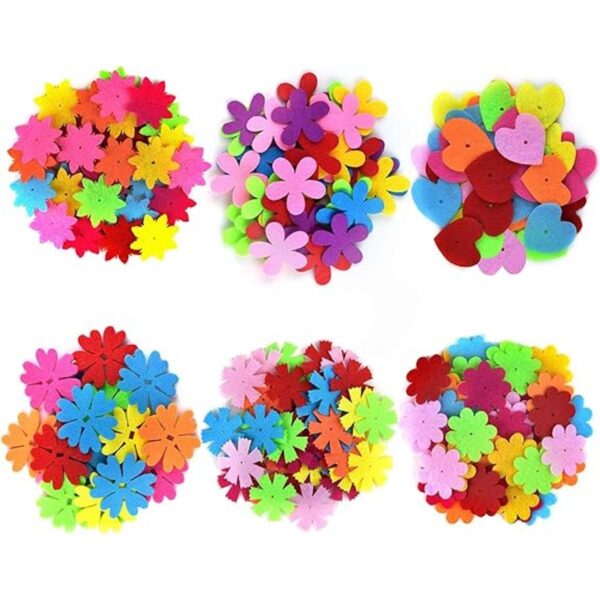 Coopay 250 piezas Flores de fieltro de tela adornos de