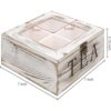 MyGift Caja de almacenamiento de té rústica de madera
