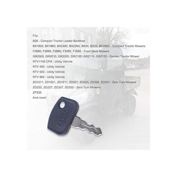 Poweka 68920 Llave de encendido compatible con Kubota_4