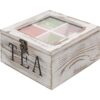 MyGift Caja de almacenamiento de té rústica de madera