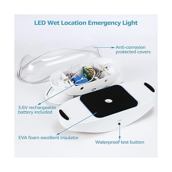LEONLITE Luces LED de emergencia de ubicación húmeda con_4