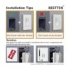 BESTTEN Paquete de 10 platos de pared sin tornillos de la_4