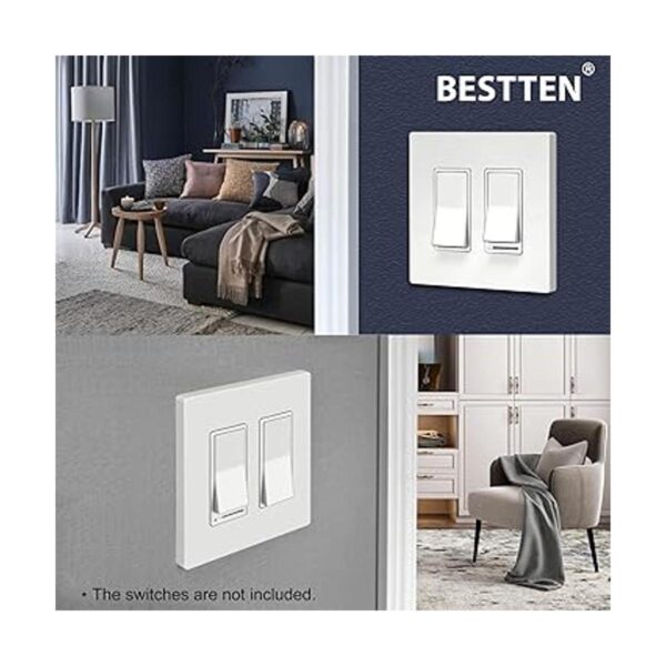 BESTTEN Paquete de 10 platos de pared sin tornillos de la_2
