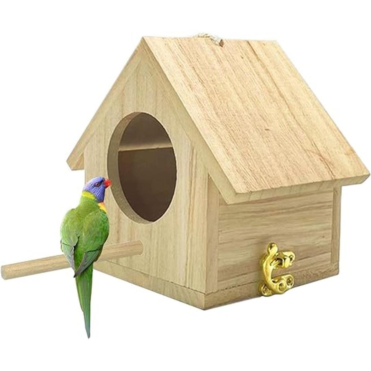 Tfwadmx Casa de pájaros de madera para colgar en el