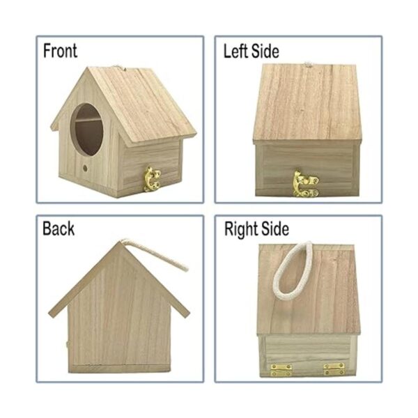 Tfwadmx Casa de pájaros de madera para colgar en el_4