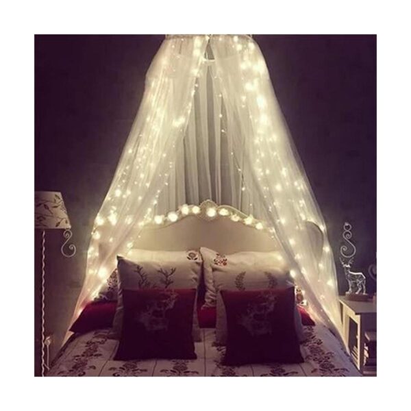 Mosquitera para cama toldo de cama con 100 luces LED_1