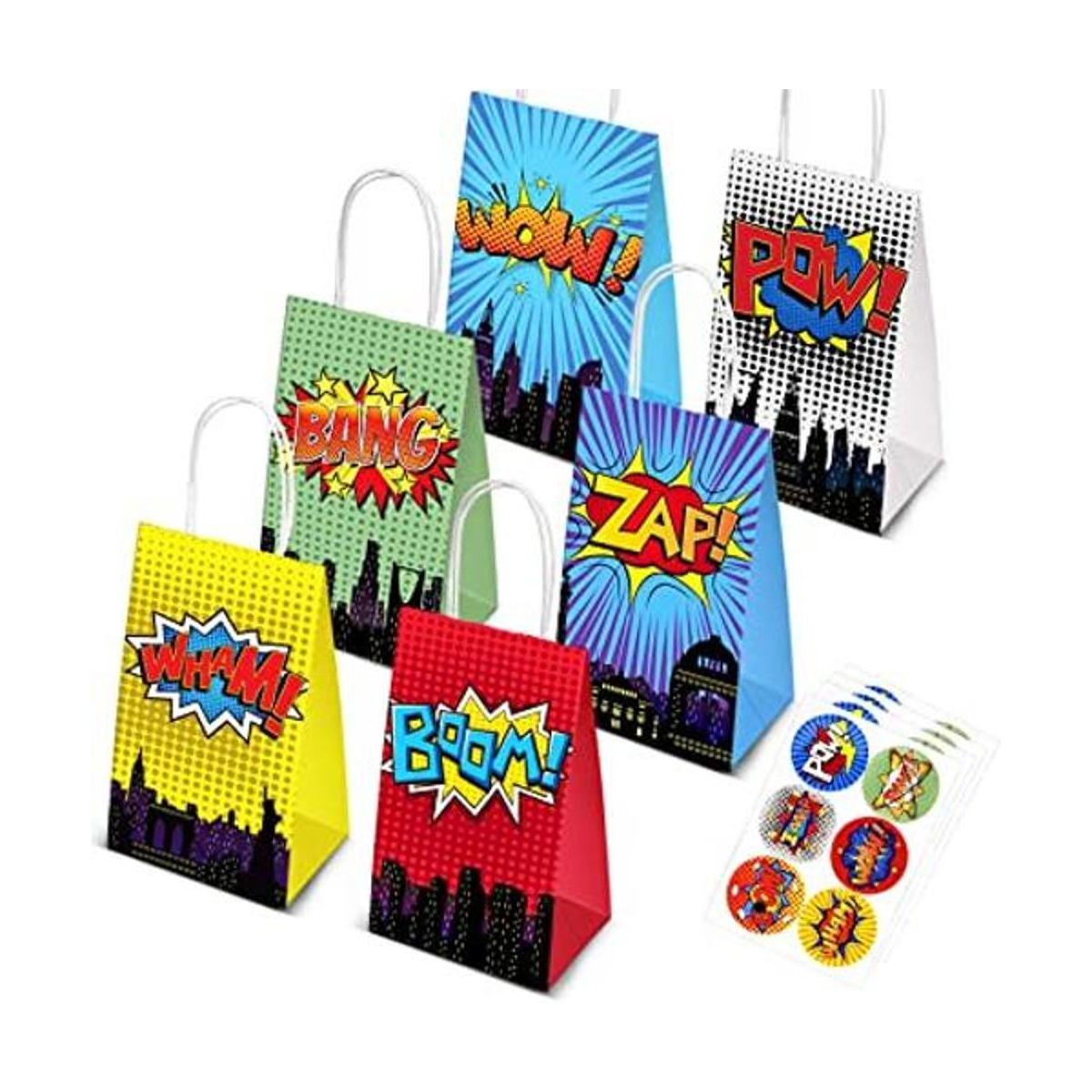 Superhéroe suministros para fiestas 24 bolsas de