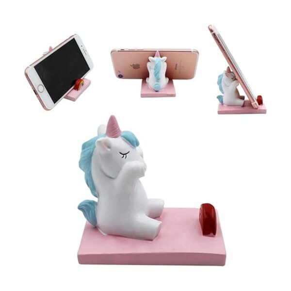 Amamcy Lindo soporte de unicornio para teléfono celular_3