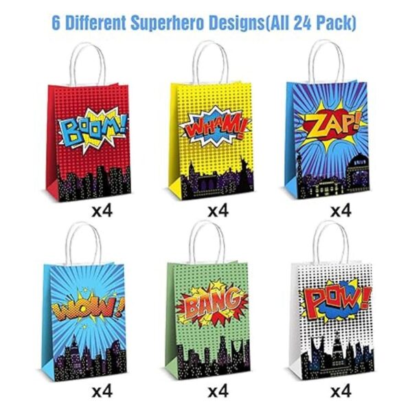 Superhéroe suministros para fiestas 24 bolsas de_2