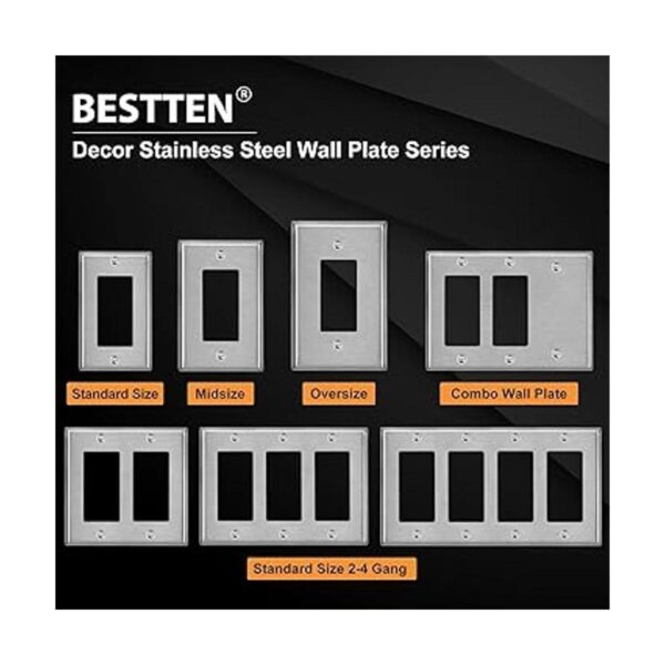 BESTTEN Decor Placa de pared de metal con película de