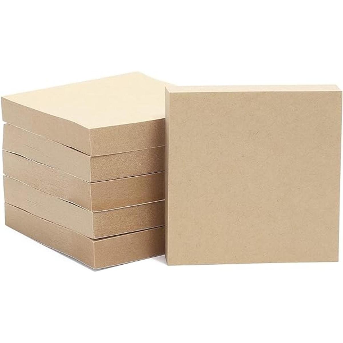 Paquete de 6 notas adhesivas de papel kraft juego de bloc