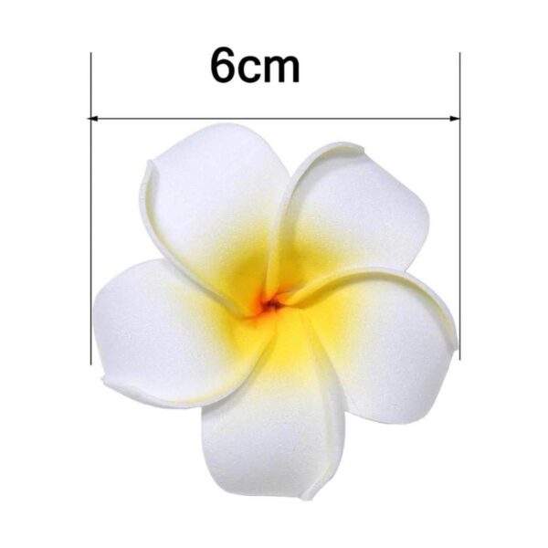 Pursuestar 50 pinzas de pelo de espuma hawaiana Frangipani
