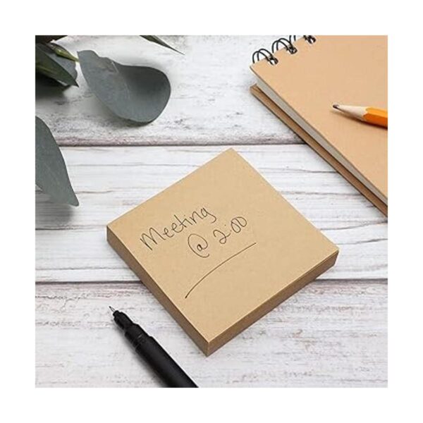Paquete de 6 notas adhesivas de papel kraft juego de bloc_2