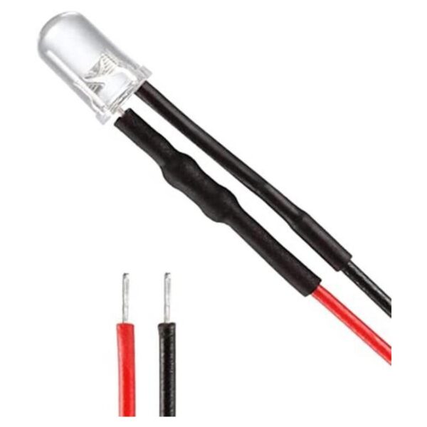 Uxcell 5 piezas de 0.197 in con cable LED blanco DC24V_1