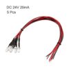 Uxcell 5 piezas de 0.197 in con cable LED blanco DC24V_2