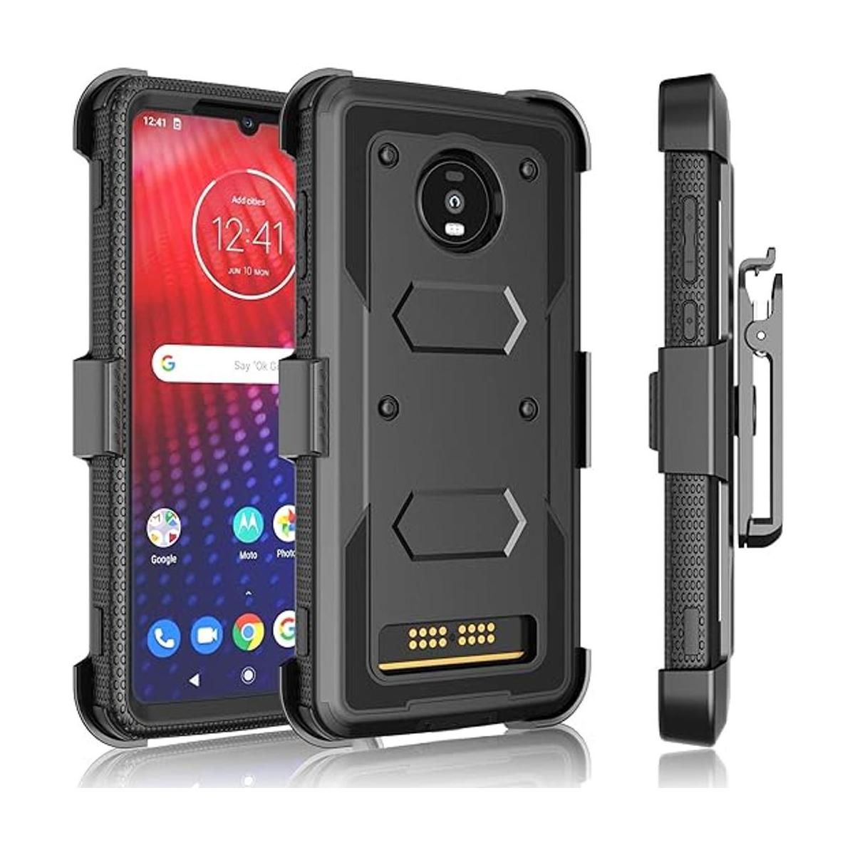 Funda para Moto Z4 Motorola Moto Z4 Holster Clip Tekcoo
