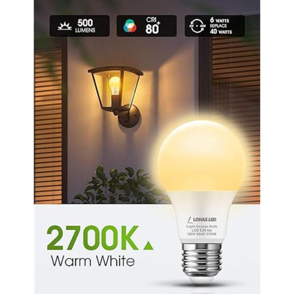 LOHAS Foco inteligente A19 LED con sensor y guía de_2
