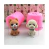 Molde de silicona para velas de cachorro en 3D 2 unidades_2