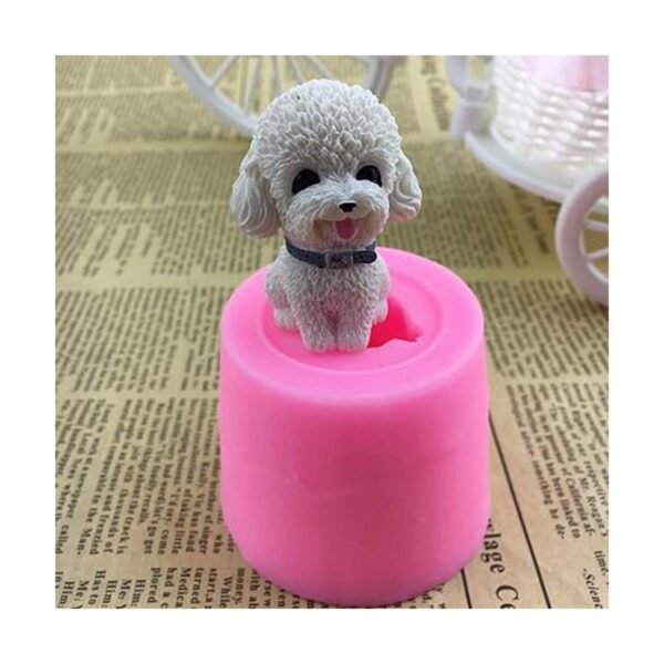 Molde de silicona para velas de cachorro en 3D 2 unidades_5