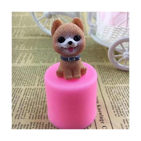 Molde de silicona para velas de cachorro en 3D 2 unidades_6