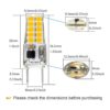 Bombilla LED G8 regulable equivalente a halógeno de 20 W