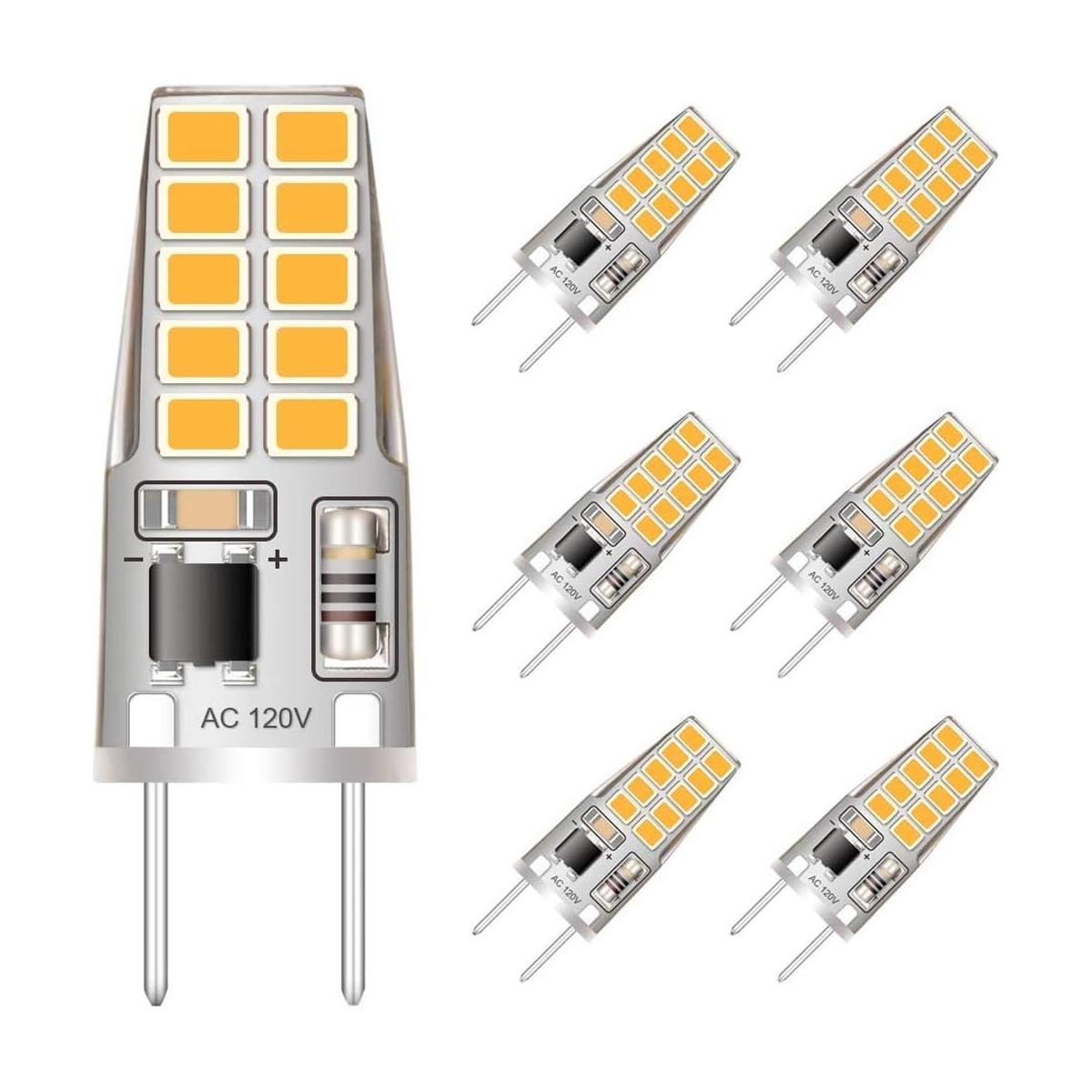 Bombilla LED G8 regulable equivalente a halógeno de 20 W
