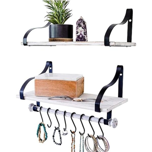 Estantes flotantes para especias montados en la pared con