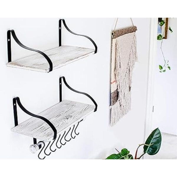Estantes flotantes para especias montados en la pared con