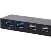 HUB USB 3.0 de 10 puertos con adaptador de CA negro_2