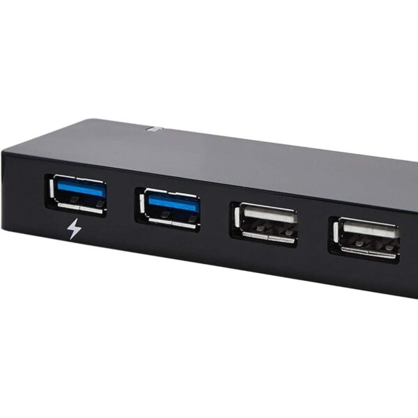 HUB USB 3.0 de 10 puertos con adaptador de CA negro_2