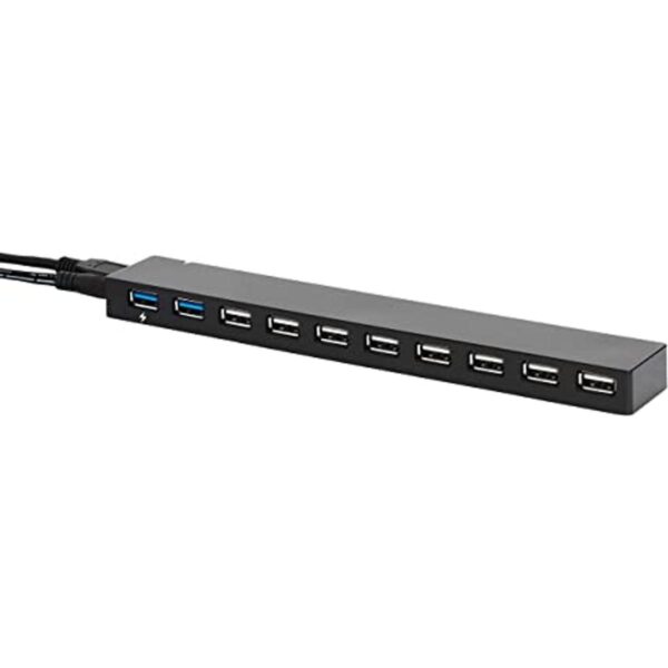 HUB USB 3.0 de 10 puertos con adaptador de CA negro_1