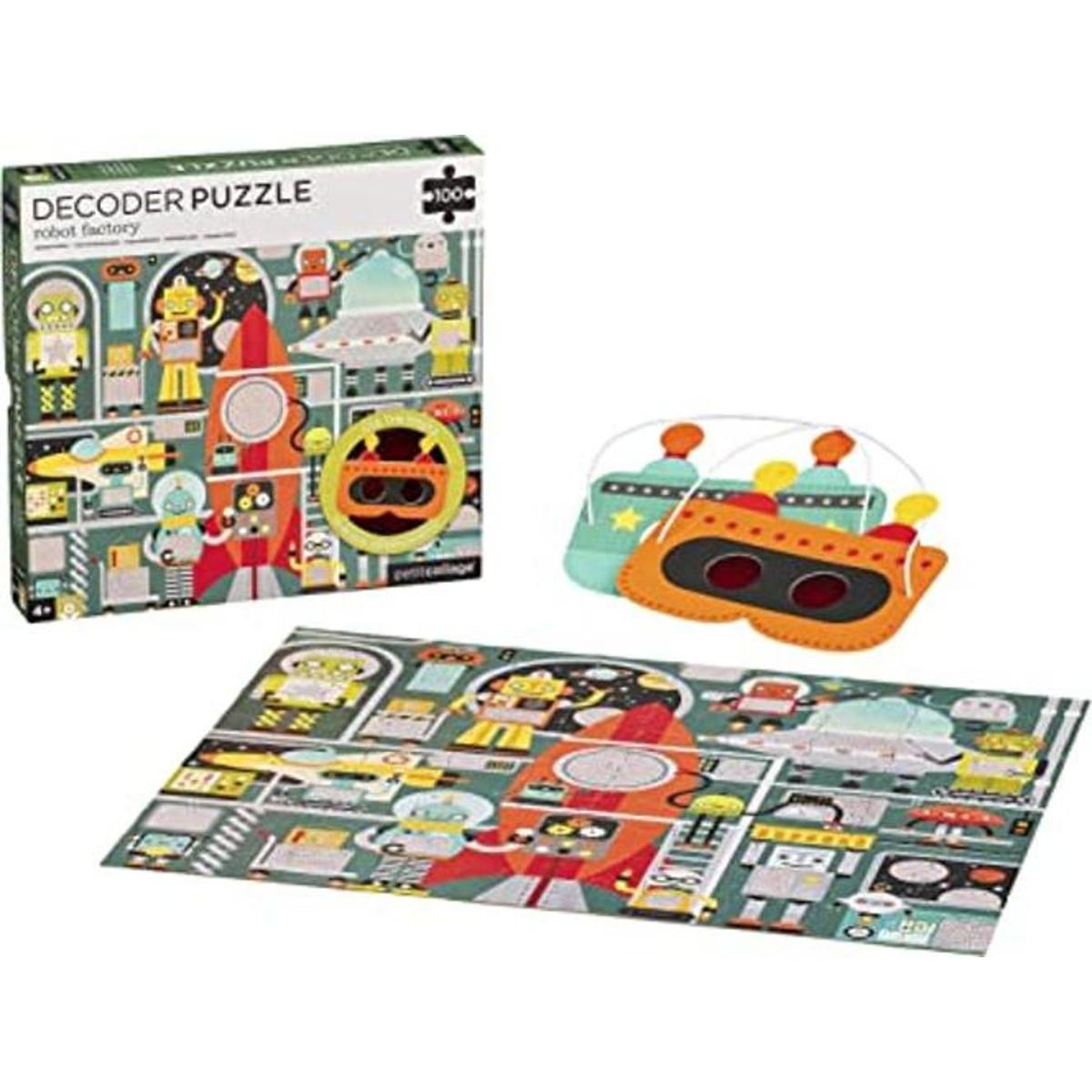 Petit Collage Robot Factory Decoder Rompecabezas para