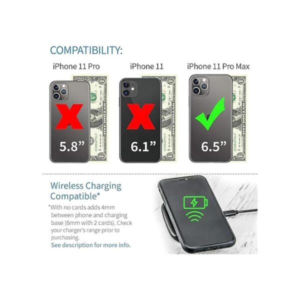 Dockem Funda tipo cartera para iPhone 11 Pro Max Luxe_2