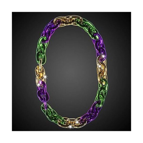 Collar de cadena jumbo Mardi Gras para fiestas LED_2
