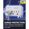 Fosmon Protector de sobretensión de 3 salidas paquete de_2