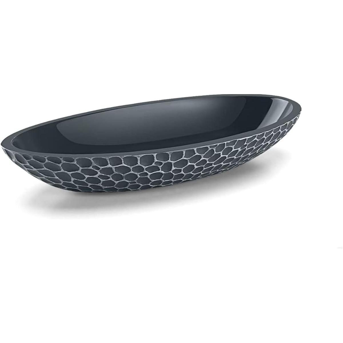 Emibele Plato de joyería soporte de anillo de resina de