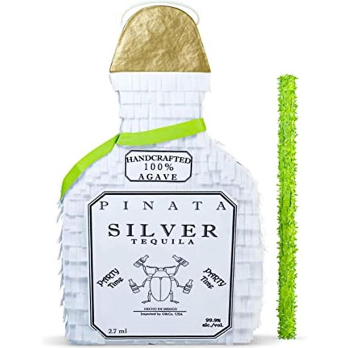Botella de piña de tequila blanca con palo 17.5 x 10.5 x