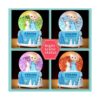 VECU Globo de nieve con música para niños 3.5 pulgadas