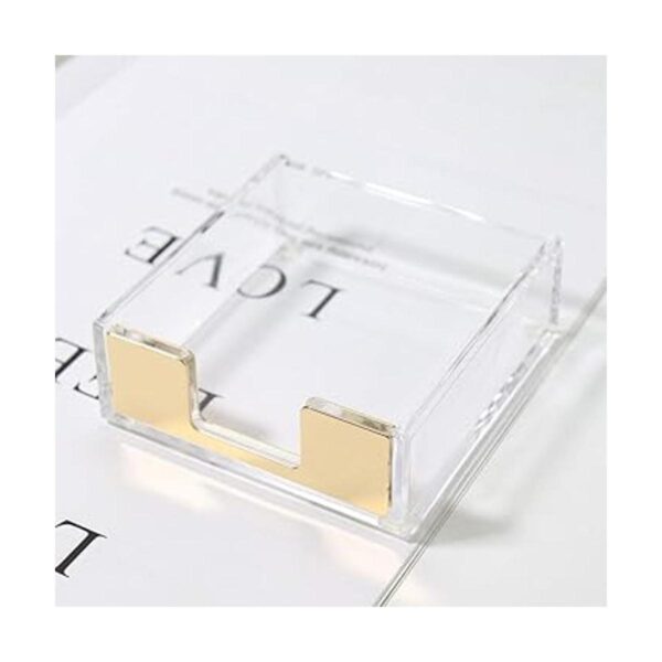 MultiBey Dispensador de bloc de notas adhesivas dorado_3