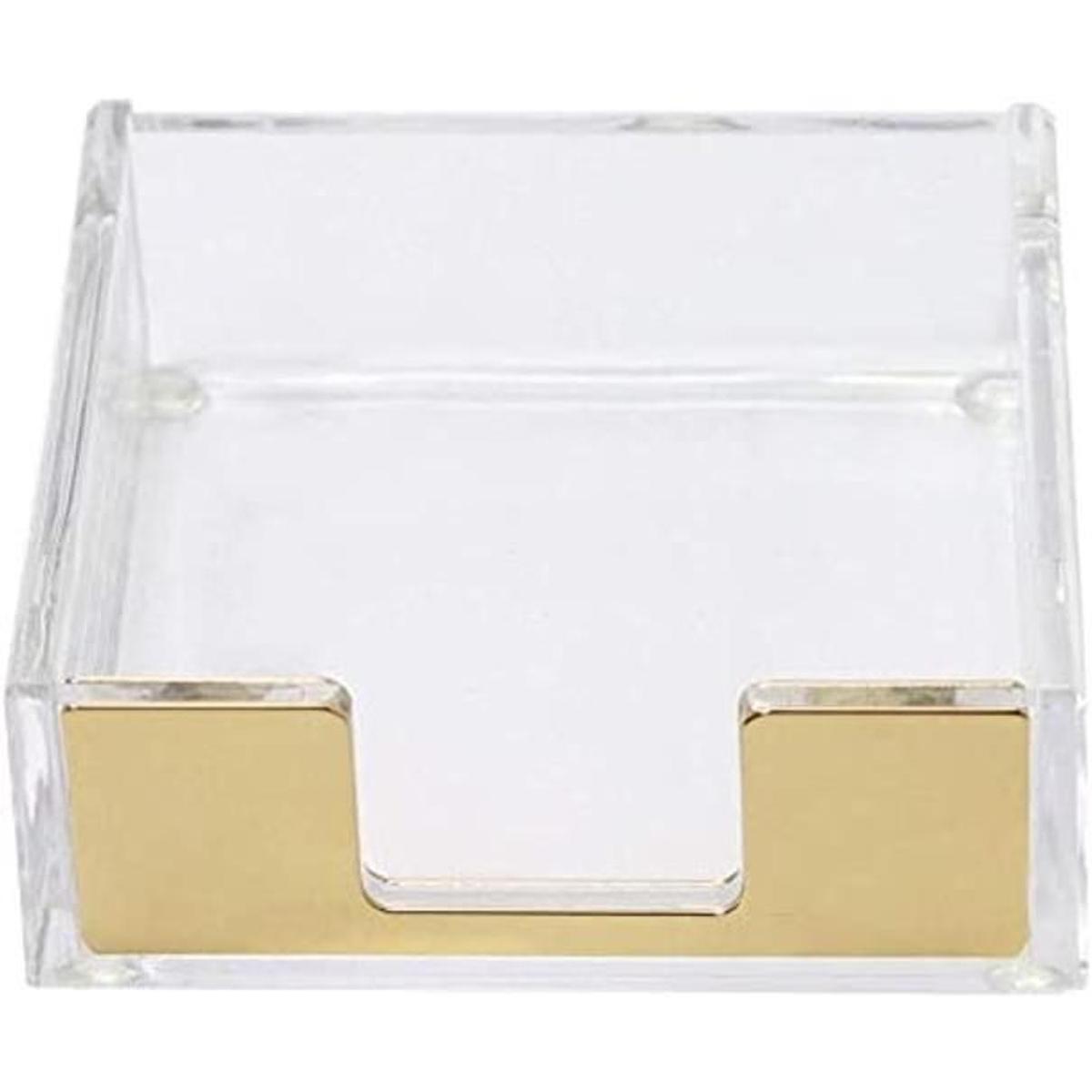 MultiBey Dispensador de bloc de notas adhesivas dorado