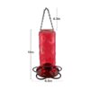 Urban Deco Comedero para colibríes de vidrio rojo para_3