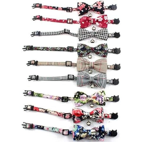 PETFAVORITES Breakaway Bowtie Collar de gato con campana