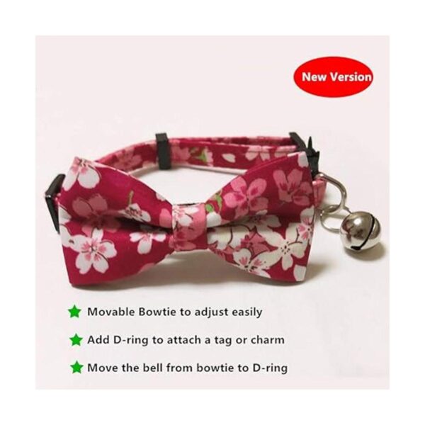PETFAVORITES Breakaway Bowtie Collar de gato con campana