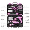 DEKOPRO Juego de herramientas rosa de 98 piezas kit de_2