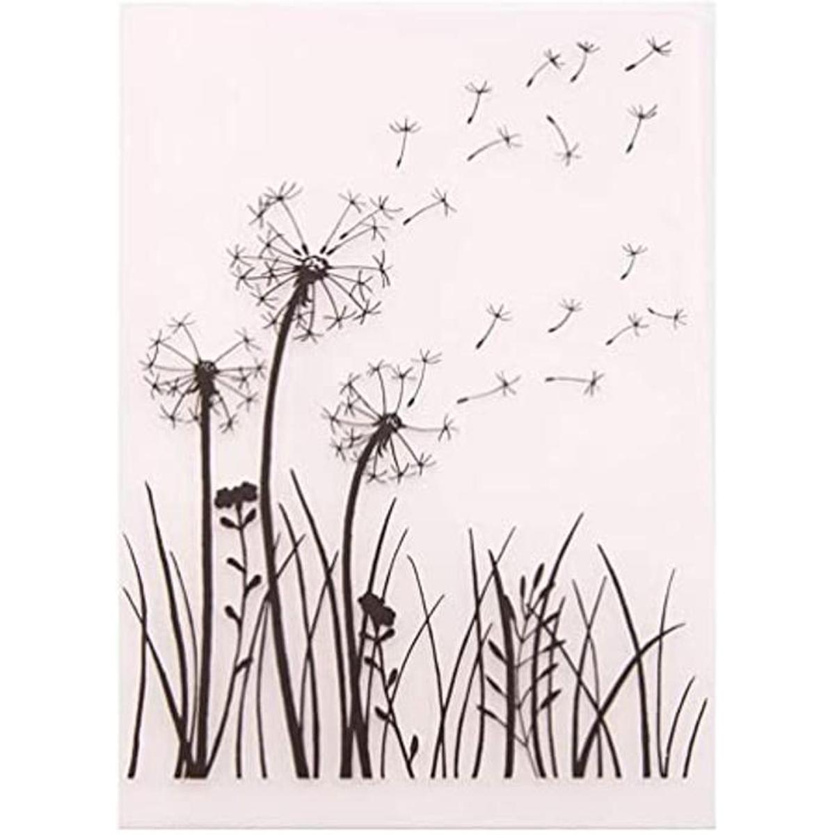 Dandelion Flowers Make a Wish Carpeta para repujado de