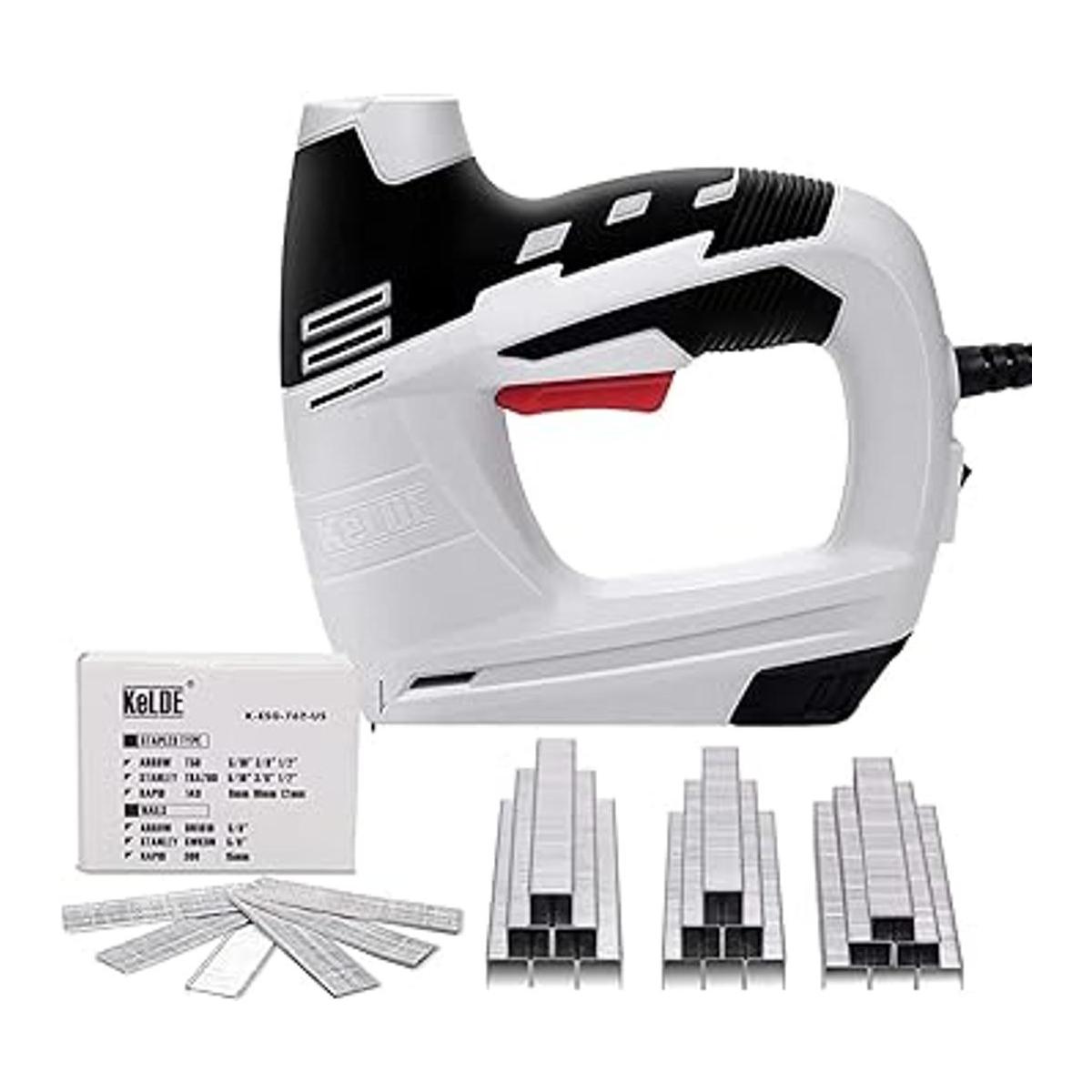 KeLDE Kit de grapas eléctricass de uñas clavadora
