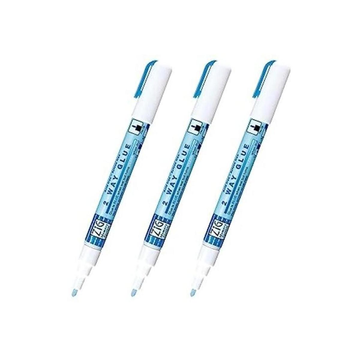 Kuretake Zig 2 Way Glue 2mm Fine Tip 3 pcs Set