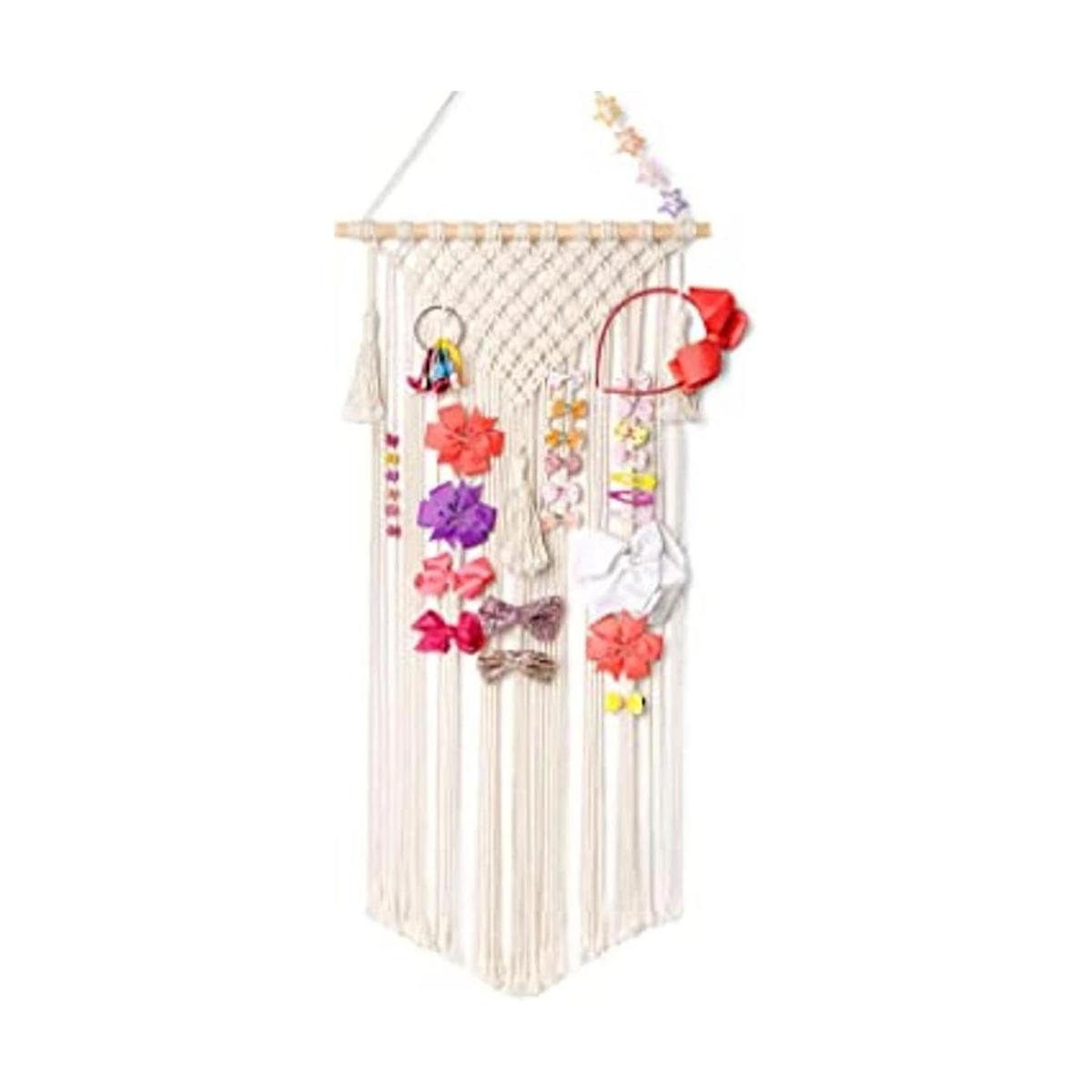 Mkono Soporte para moño de macramé para colgar en el