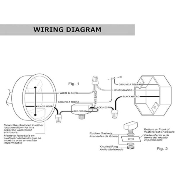 Control de luz ocular con cable duro para exteriores con_6