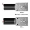 Greartisan DC 12 V 10 RPM 88.2 lbs.cm 0.315 in doble ejes_5